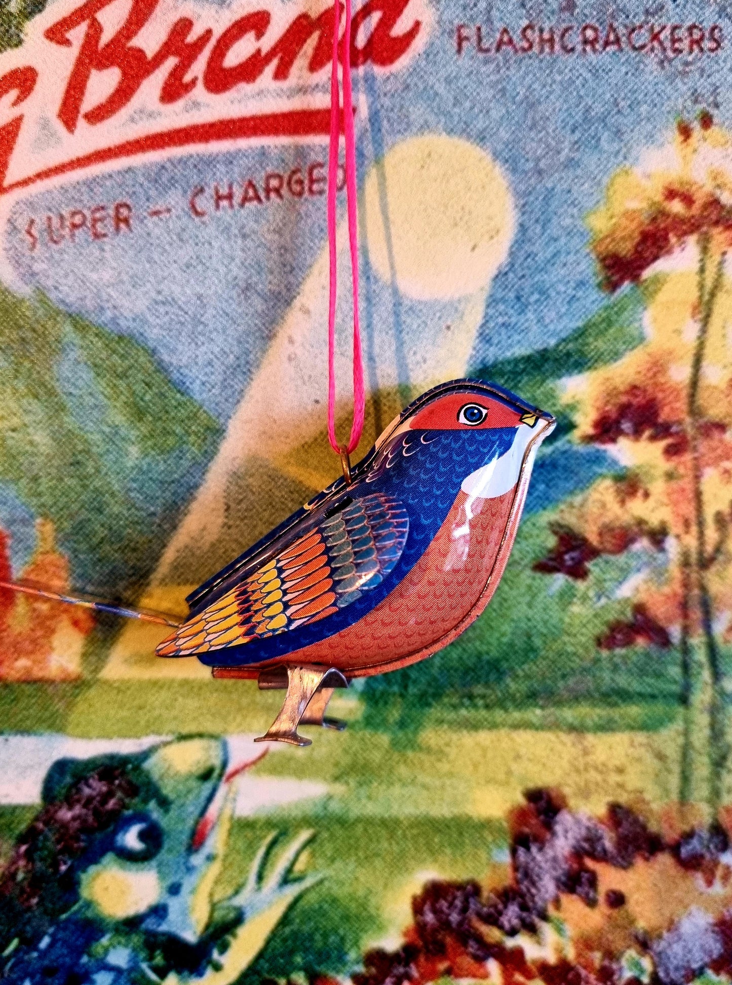 Teeny tiny tin birds.