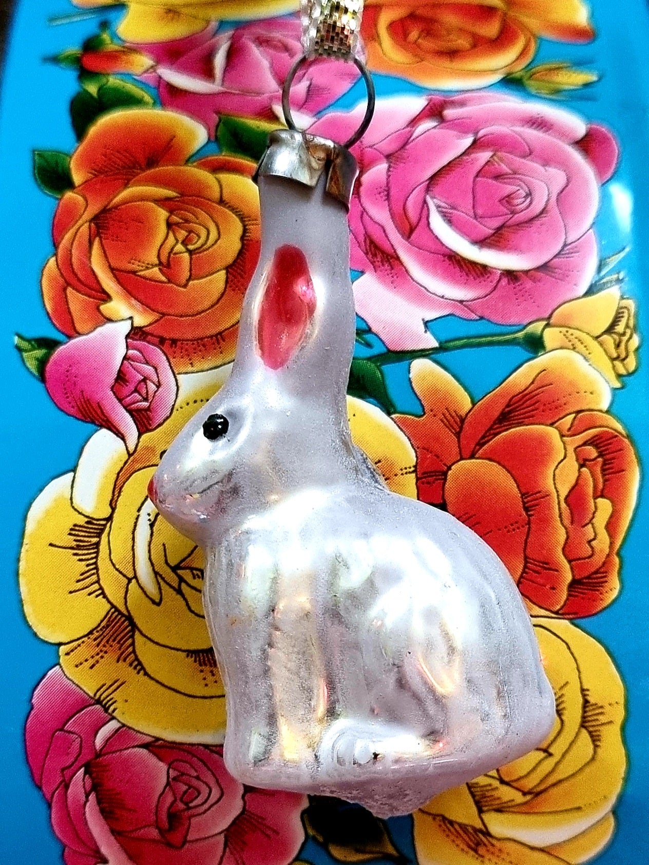 Mini bunny - vintage moulded glass baubles