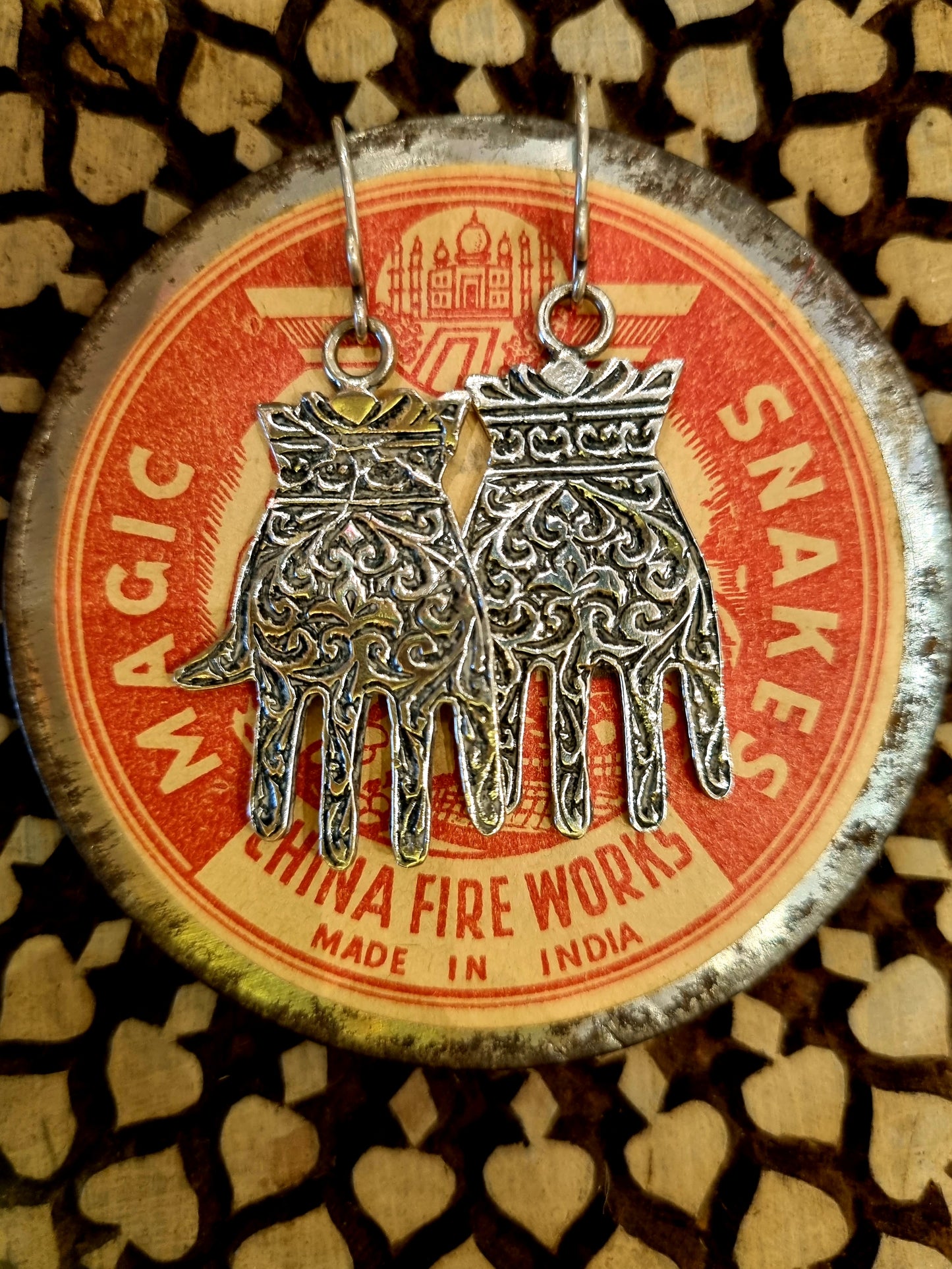 Vintage Hamsa earrings