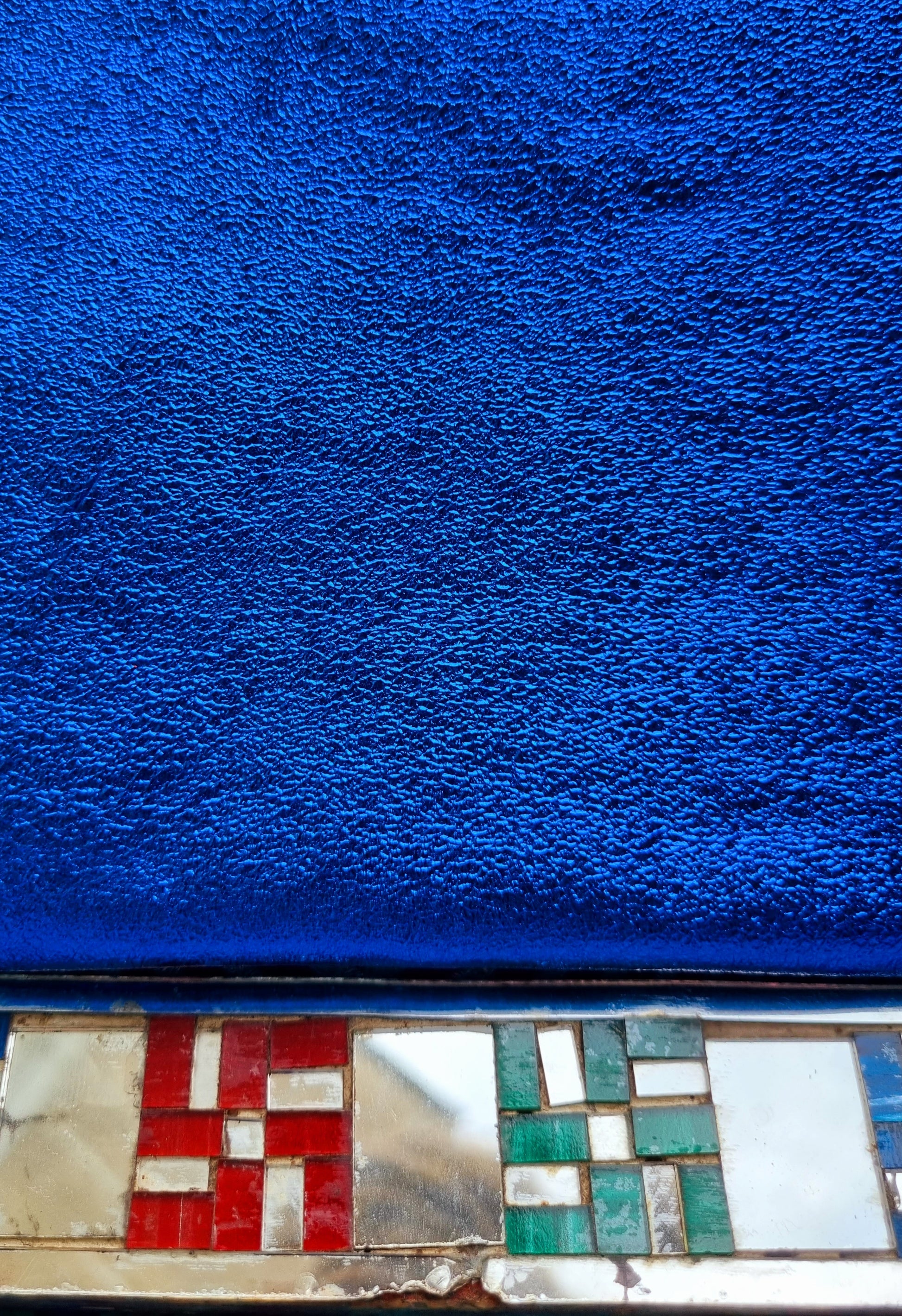 Rainbow metallic leather pouch - large