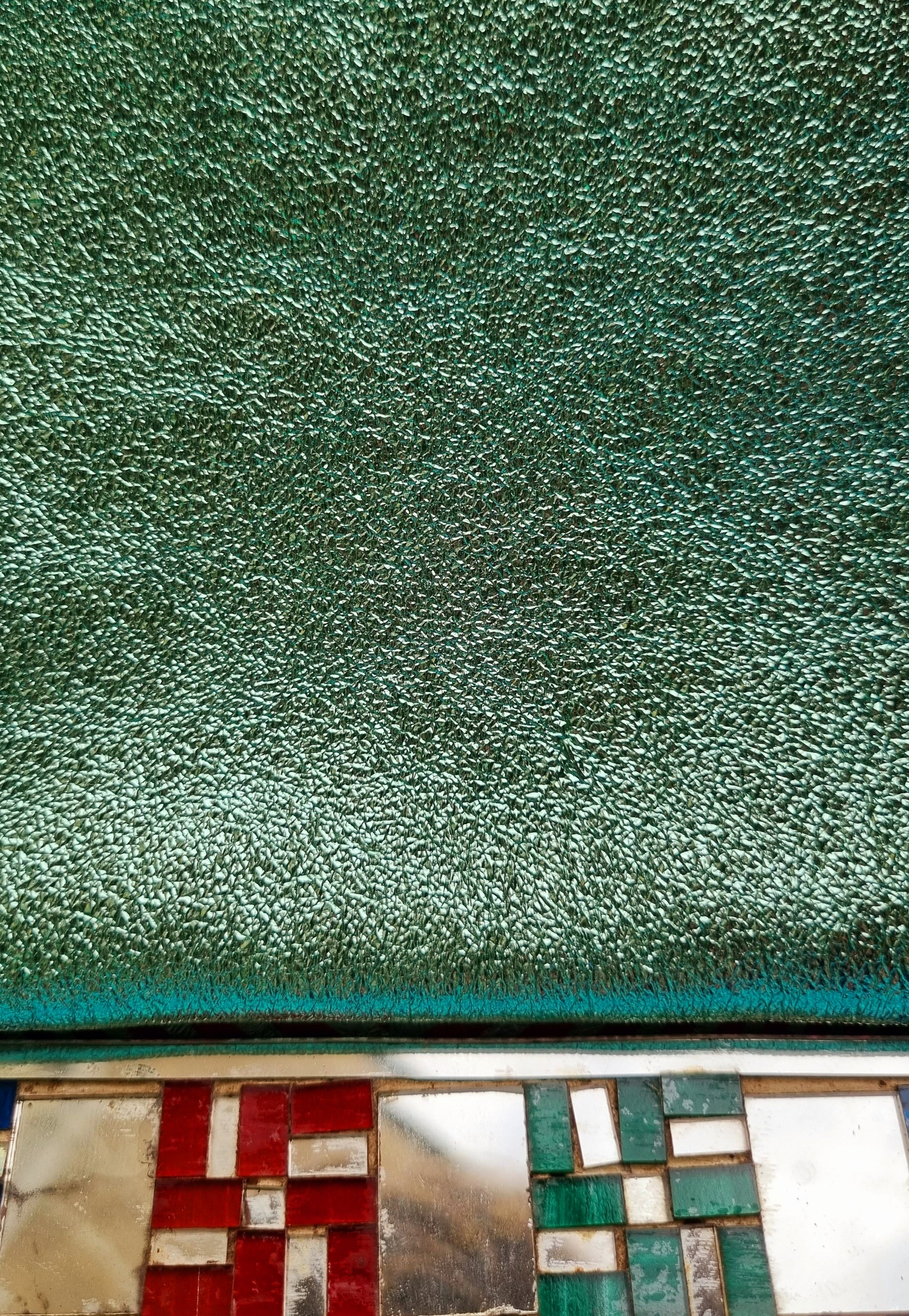 Rainbow metallic leather pouch - large