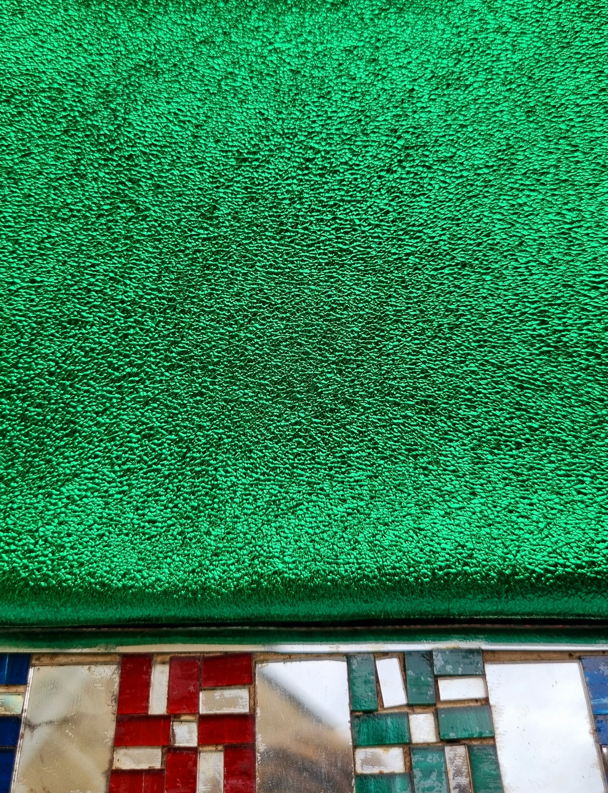 Rainbow metallic leather pouch - large