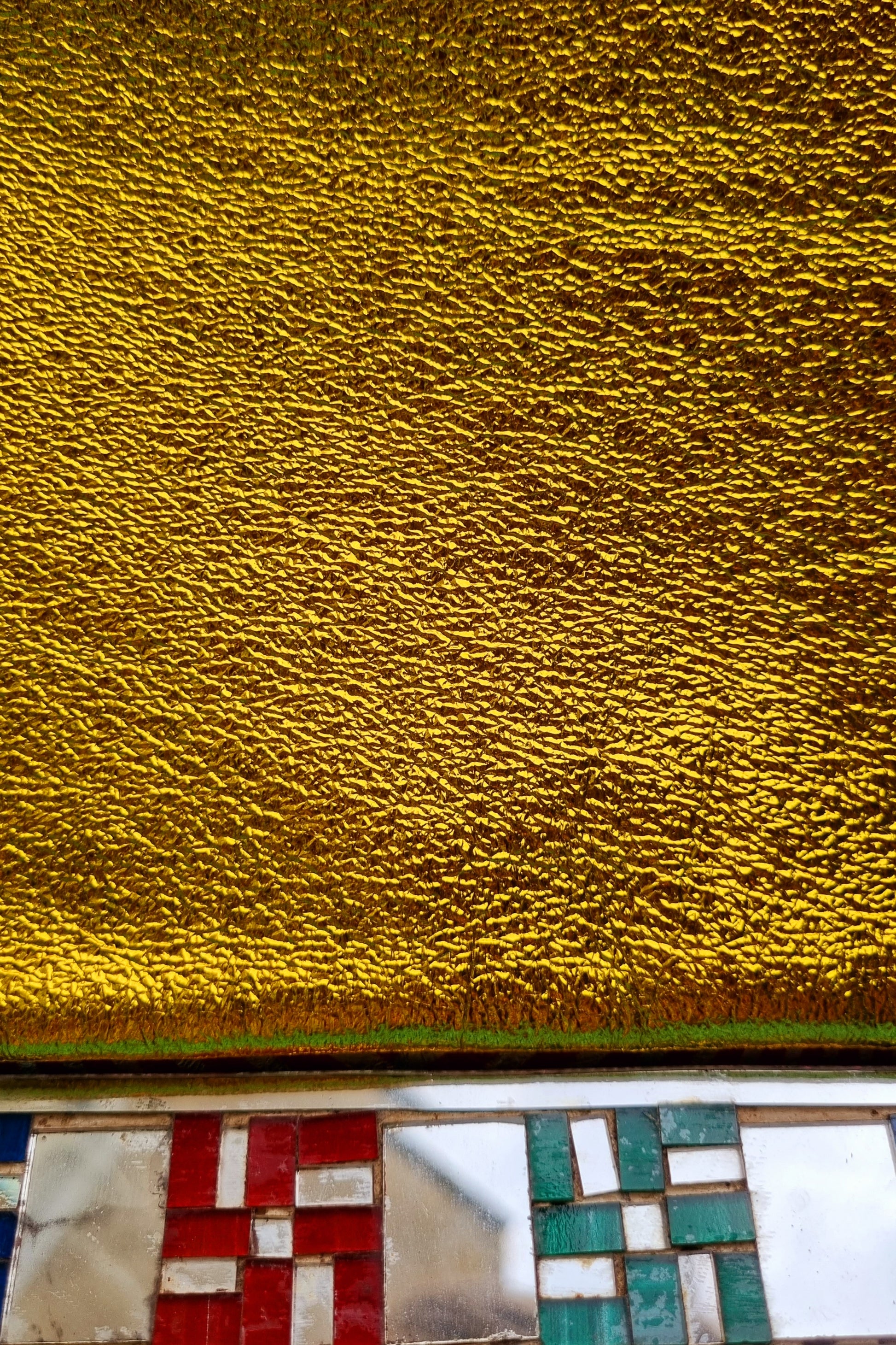 Rainbow metallic leather pouch - large