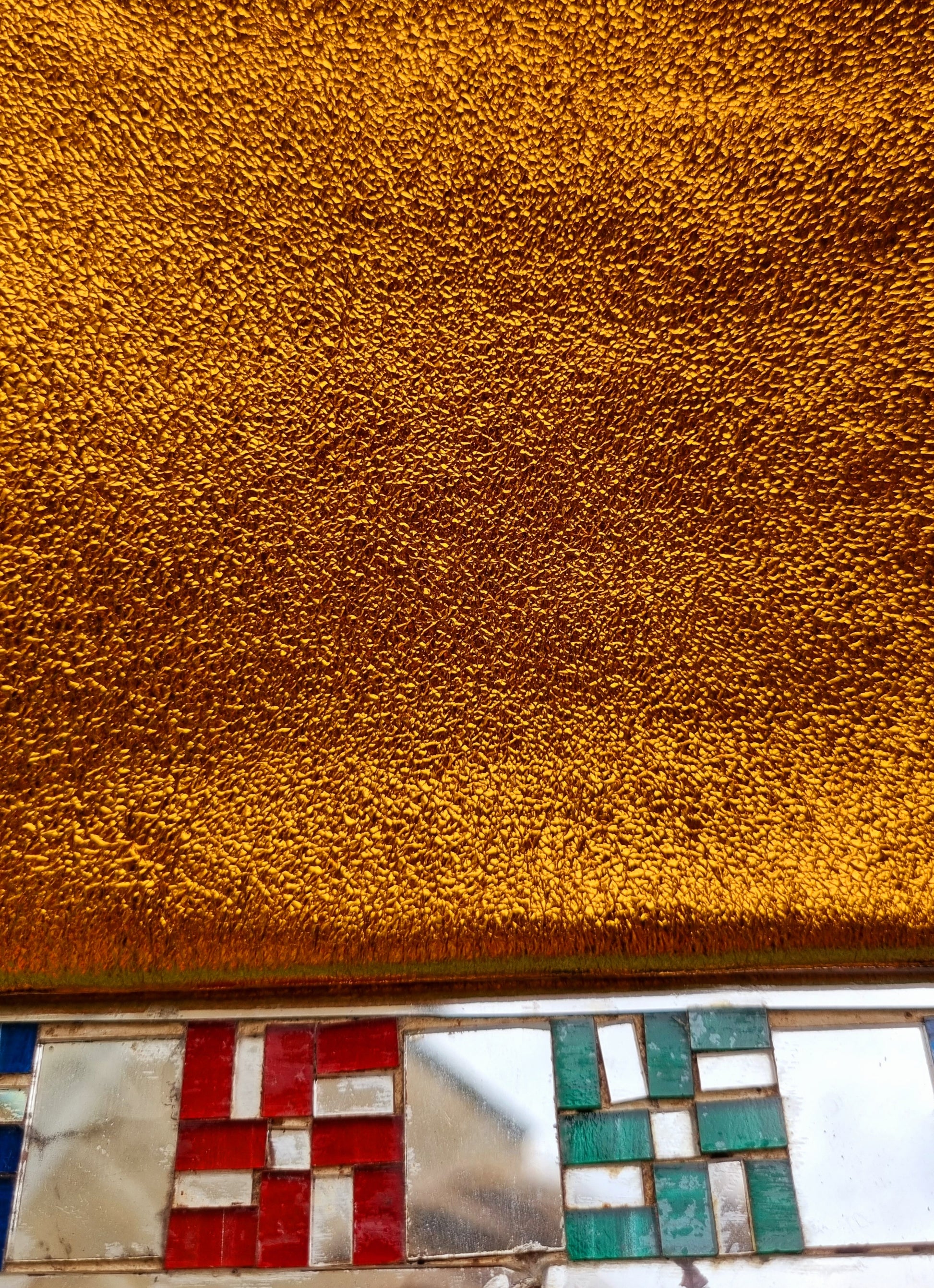 Rainbow metallic leather pouch - large