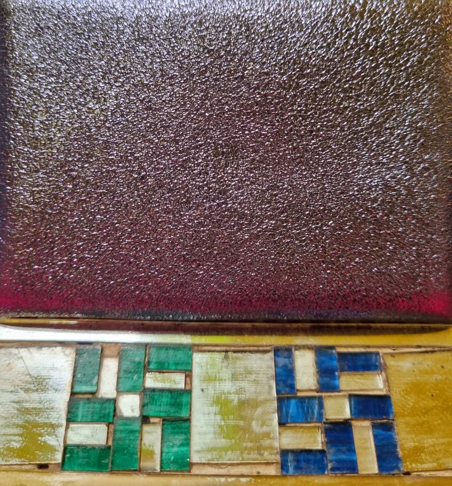 Rainbow metallic leather origami card holder