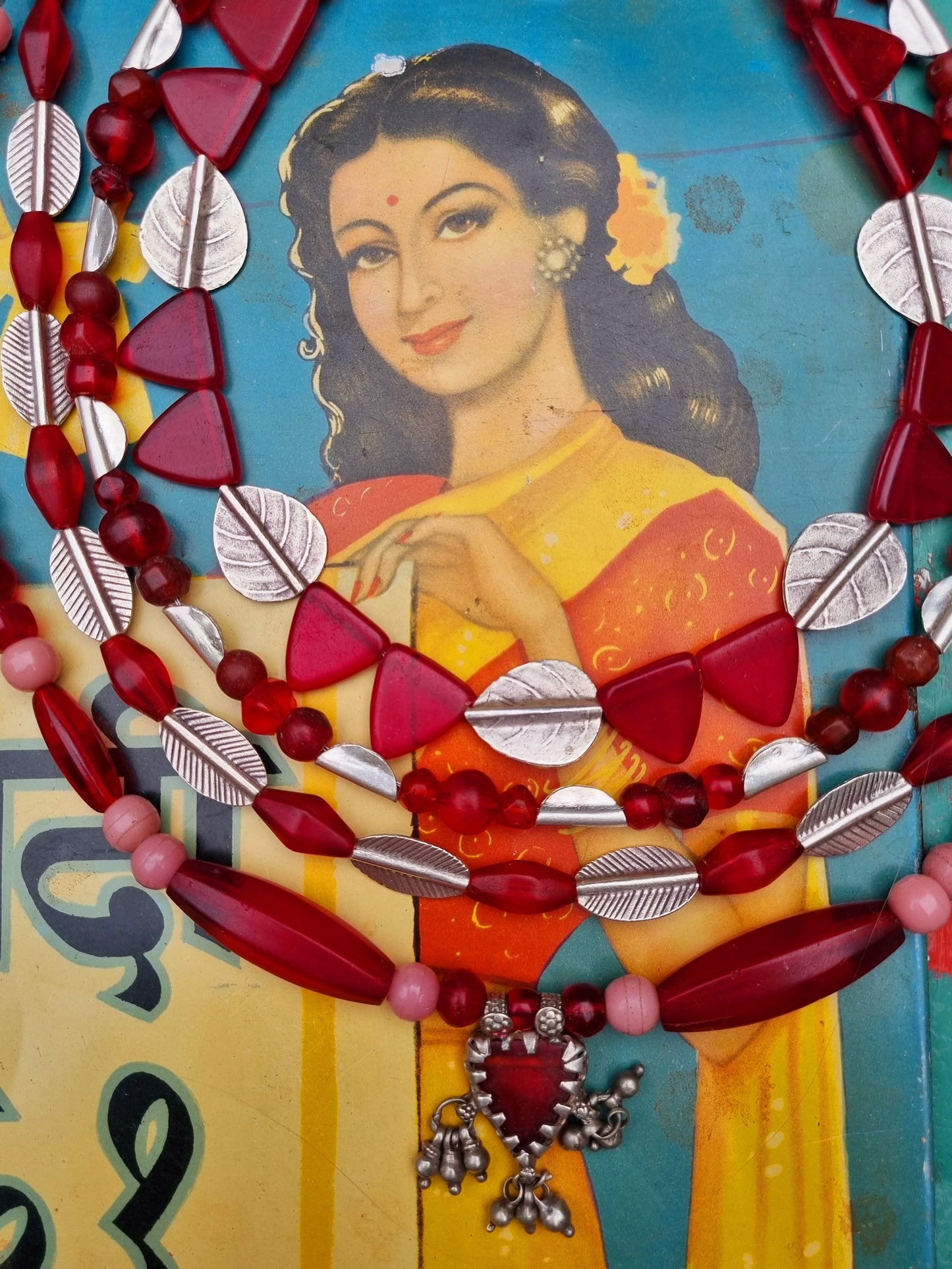 Antique bohemian glass & silver