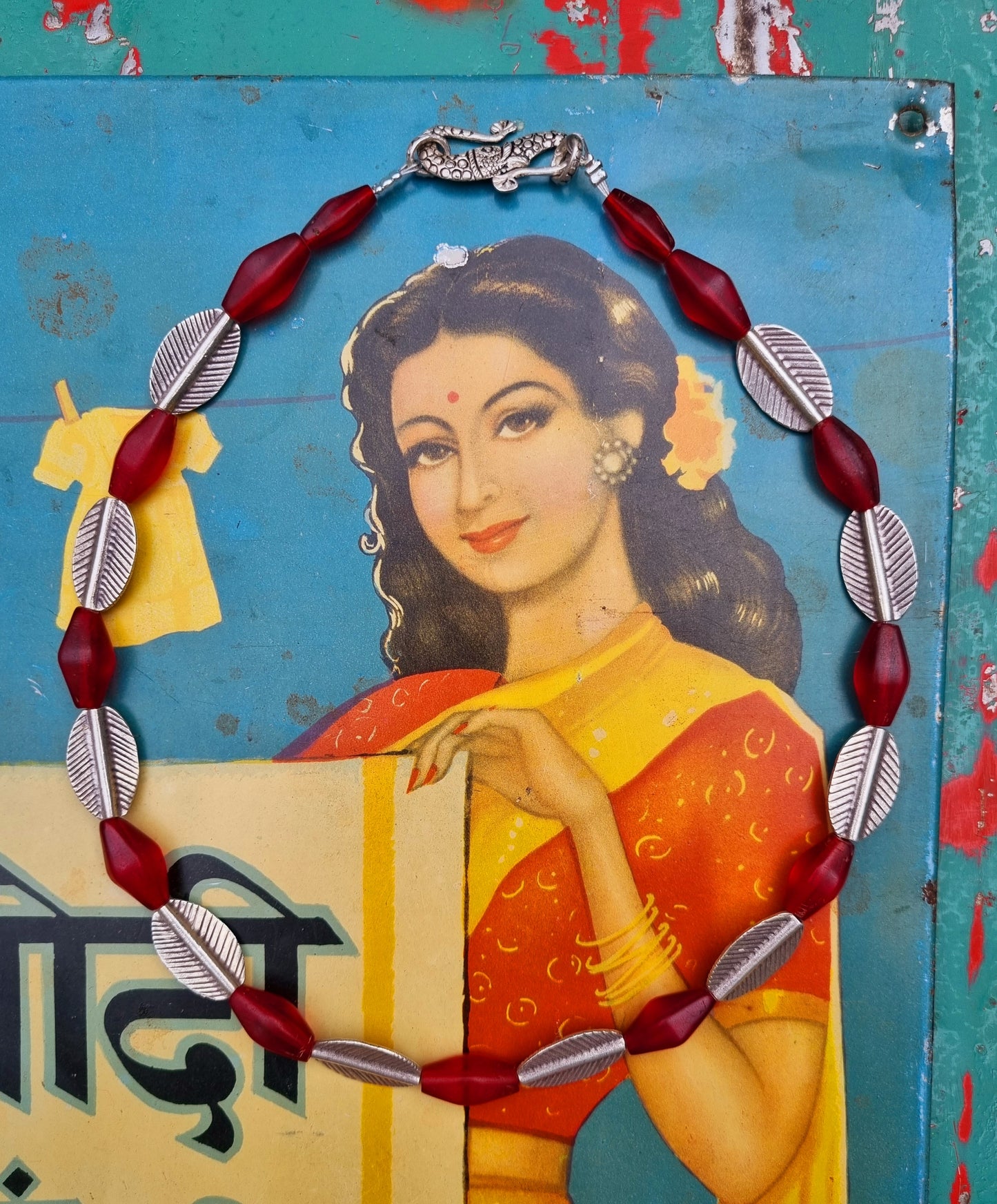Antique bohemian glass & silver