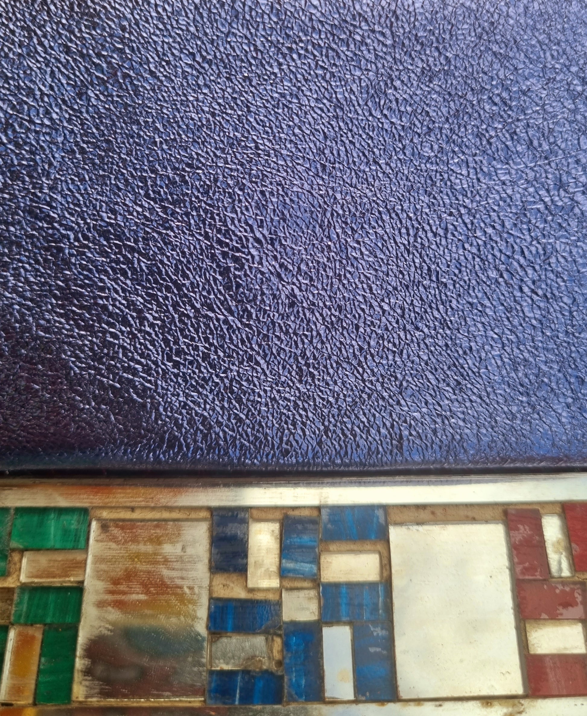 Rainbow metallic leather pouch - large