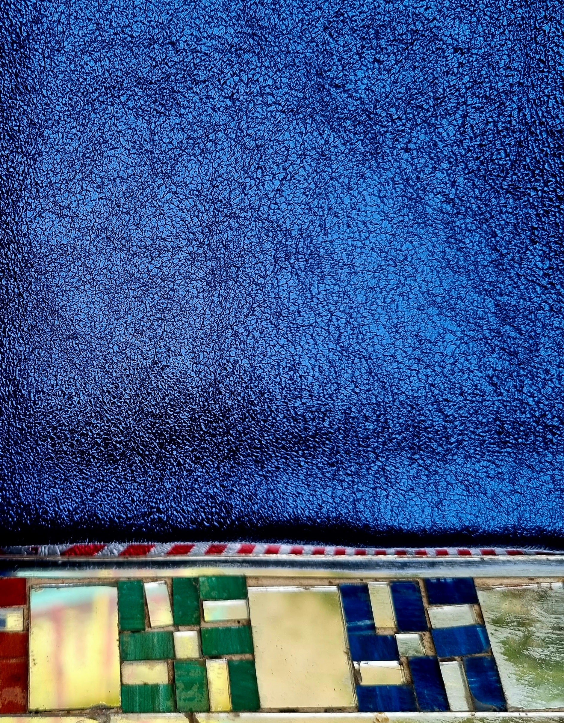 Rainbow metallic leather pouch - large