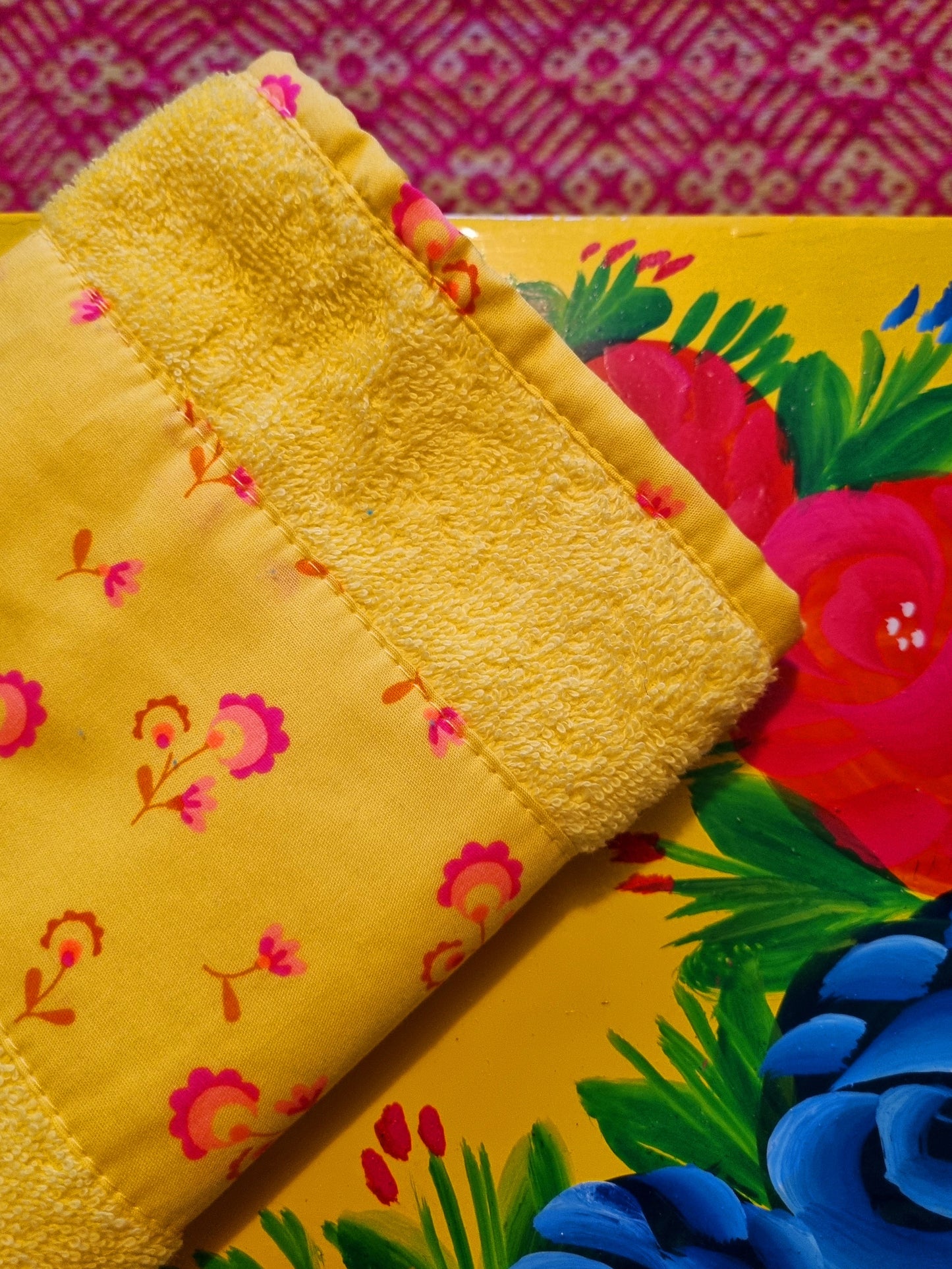 Towels with floral detail