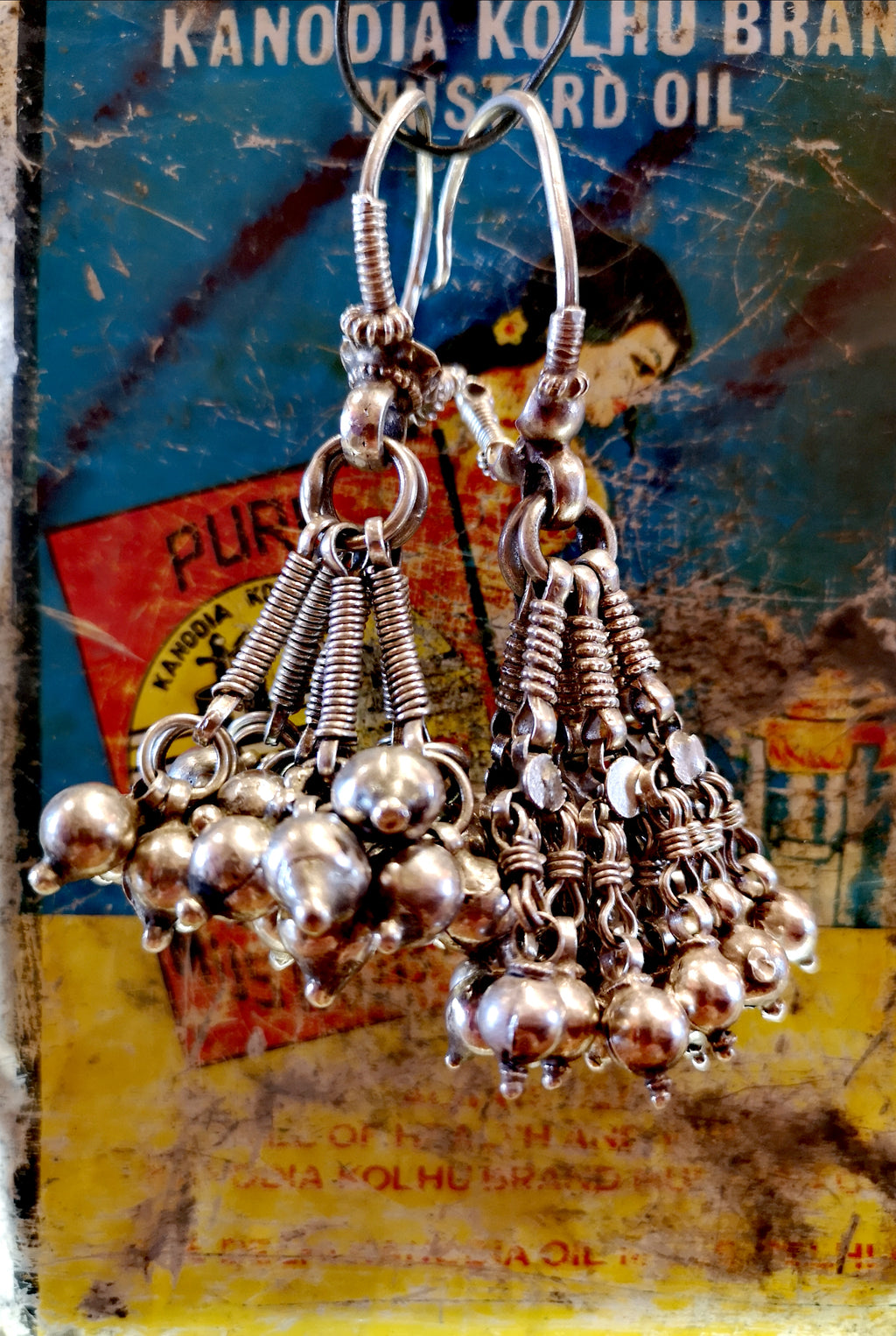 Tribal Rajasthani weighted bell earring