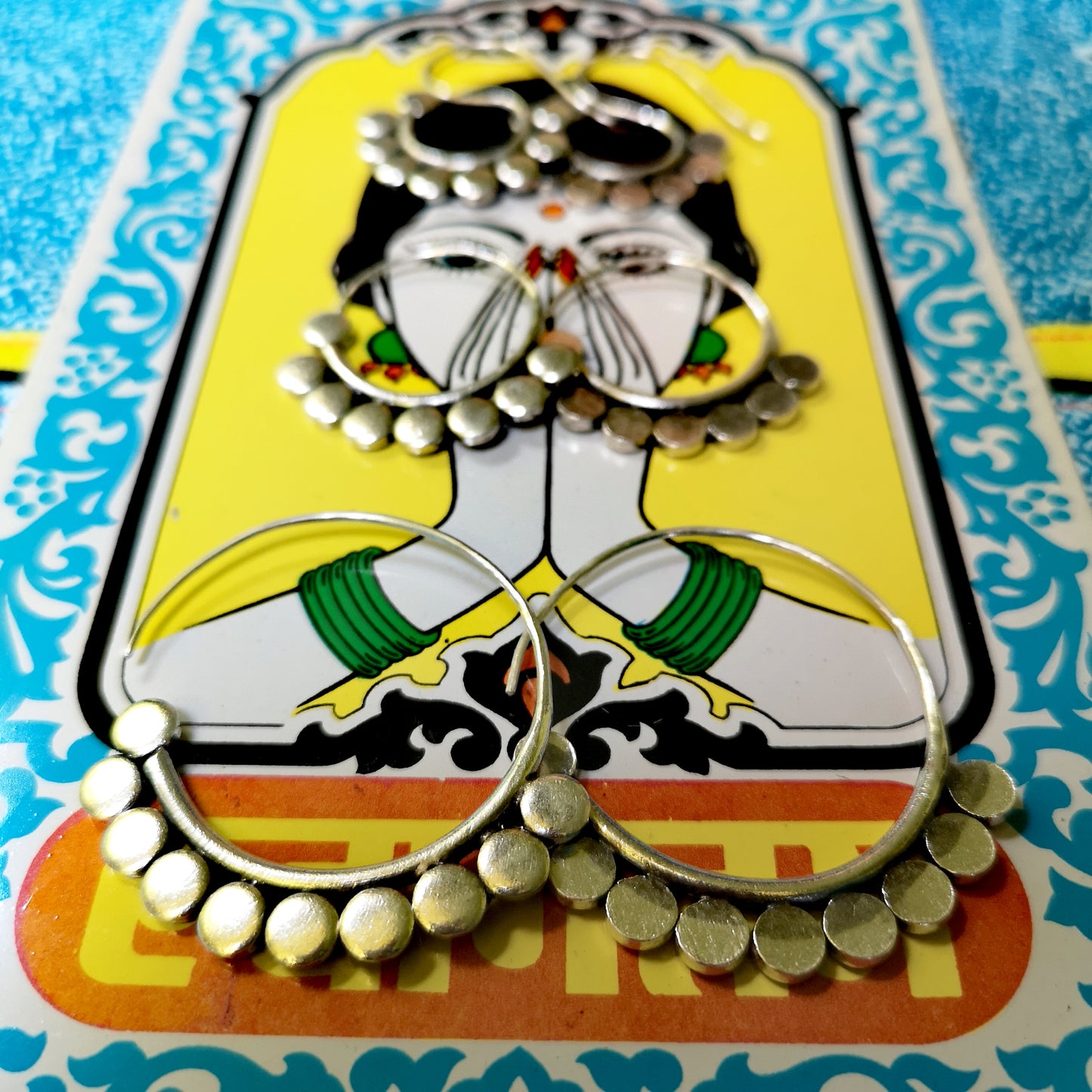 Burmese bobble hoop earring