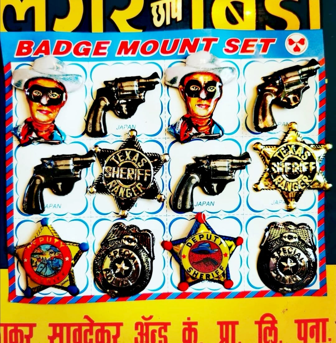 Japanese tin pin set - Sheriff