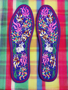 Lovely embroidered insoles