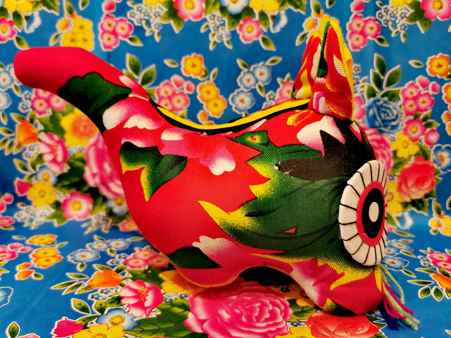 Fu dog peony plushie