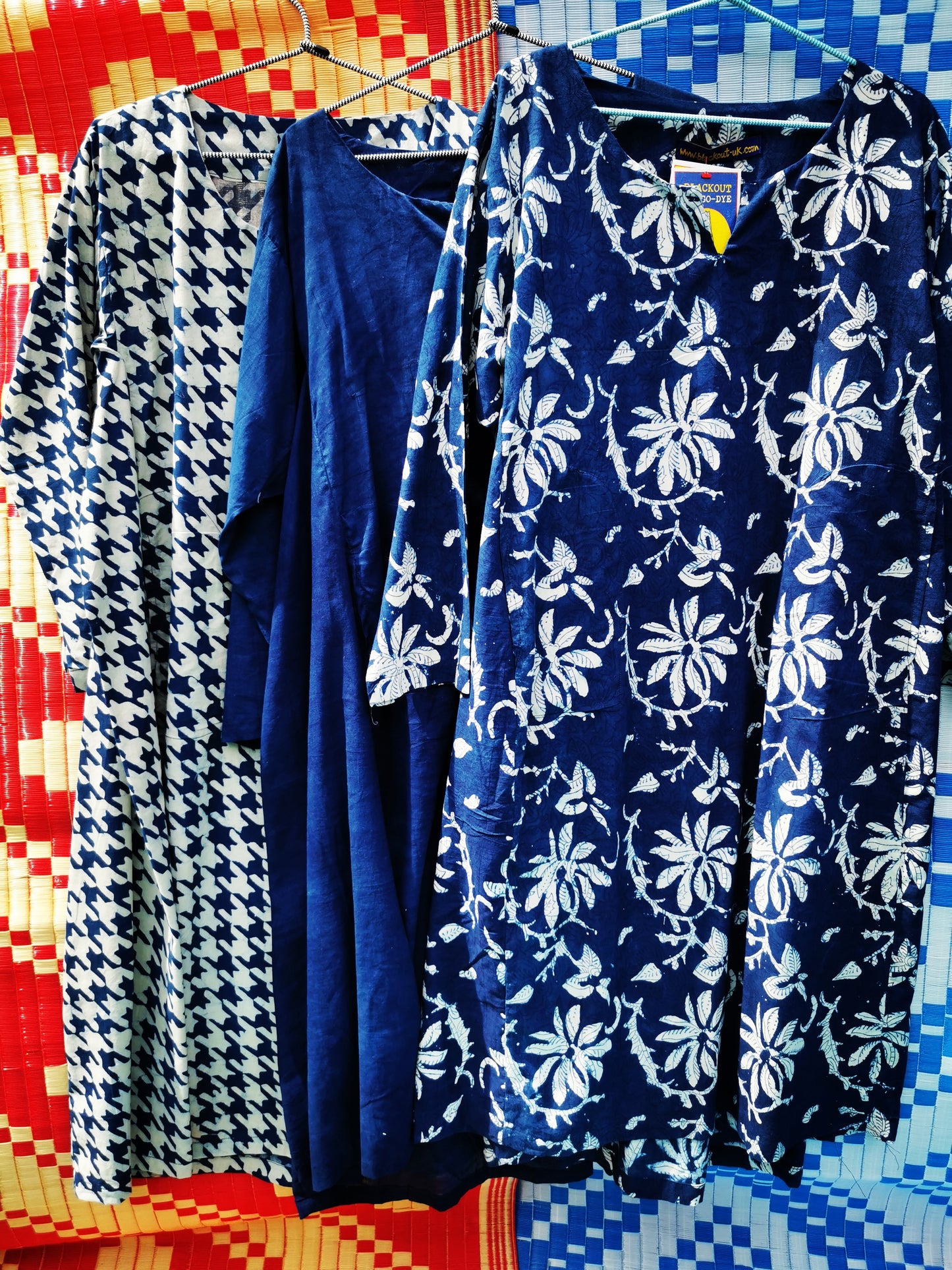 Indigo cotton kaftan *SALE PRICE*