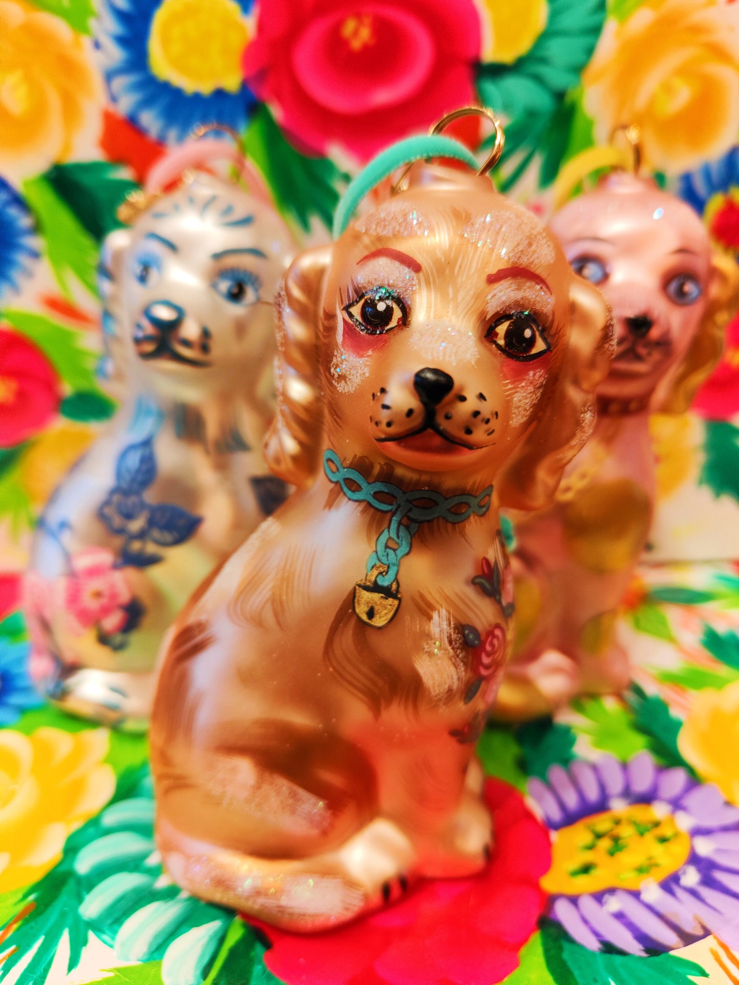 Nathalie Lete Staffordshire dog ornaments