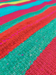Super bright stripe Peruvian Frazada