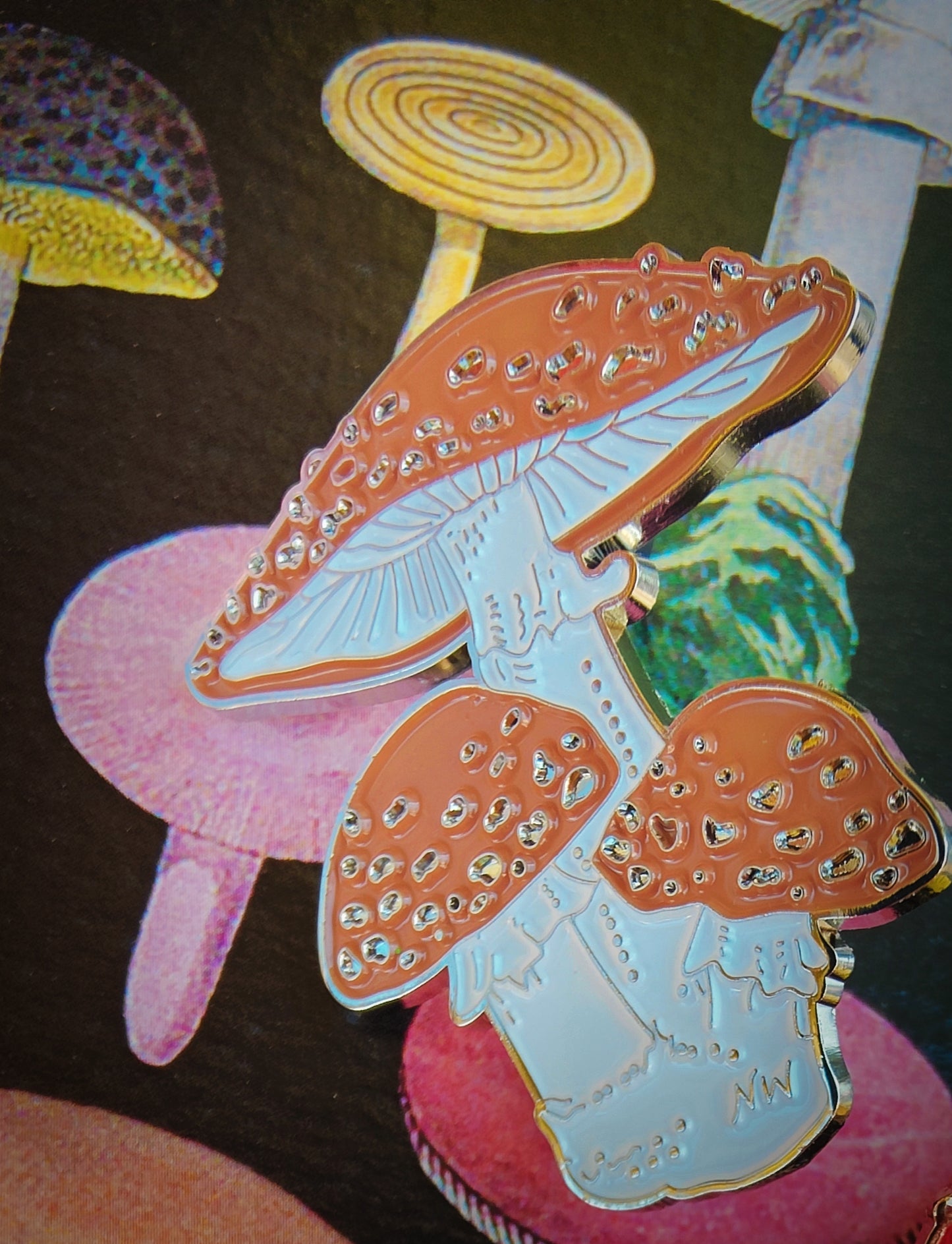 Marvelous mushroom pins