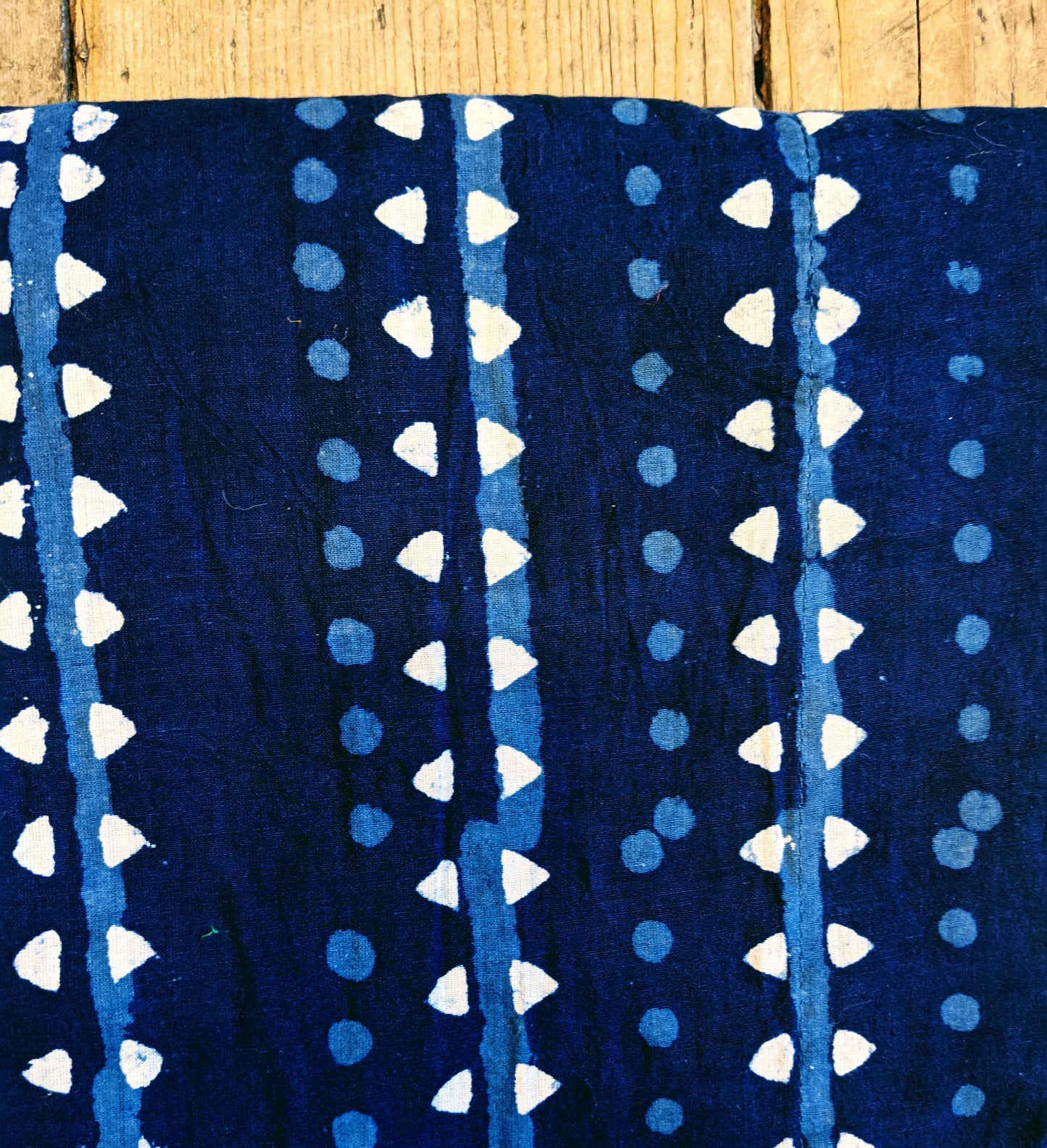 Block printed cotton dressing gown