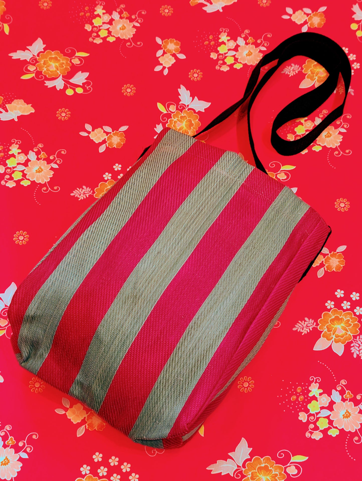 Bold striped bags