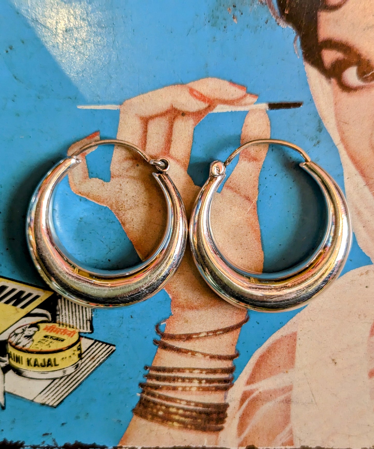 Handmade Rajasthani hoop earrings