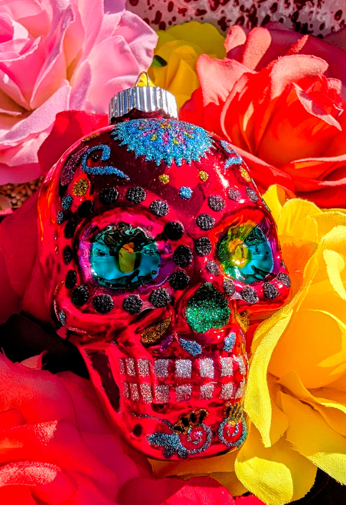 Day of the dead Shiny Brite Skulls