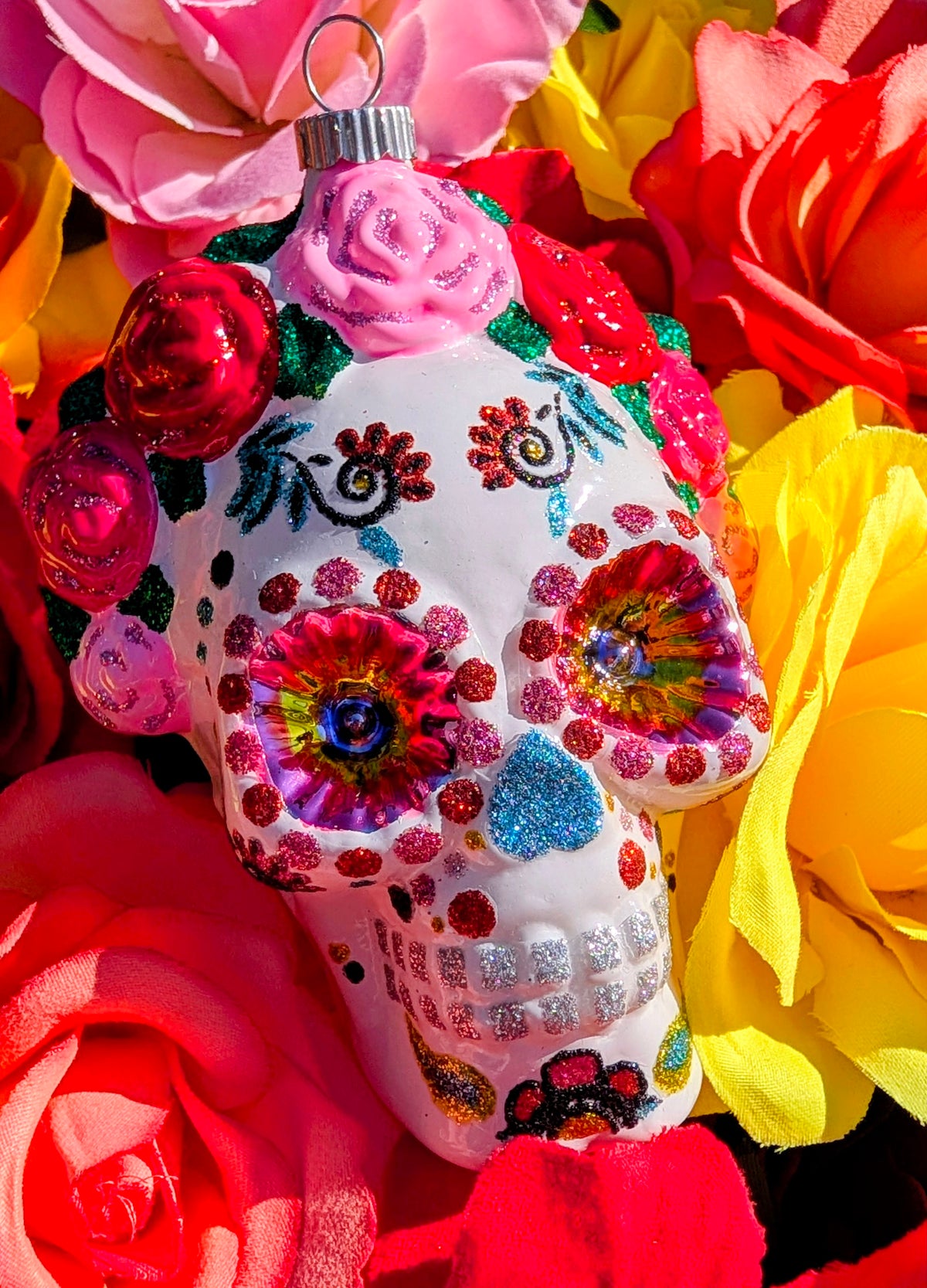 Day of the dead Shiny Brite Skulls