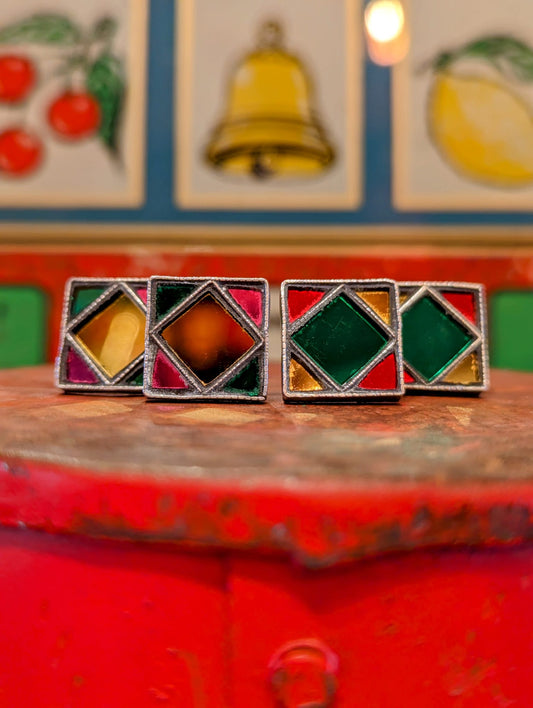 Banjara mirrorwork stud earrings