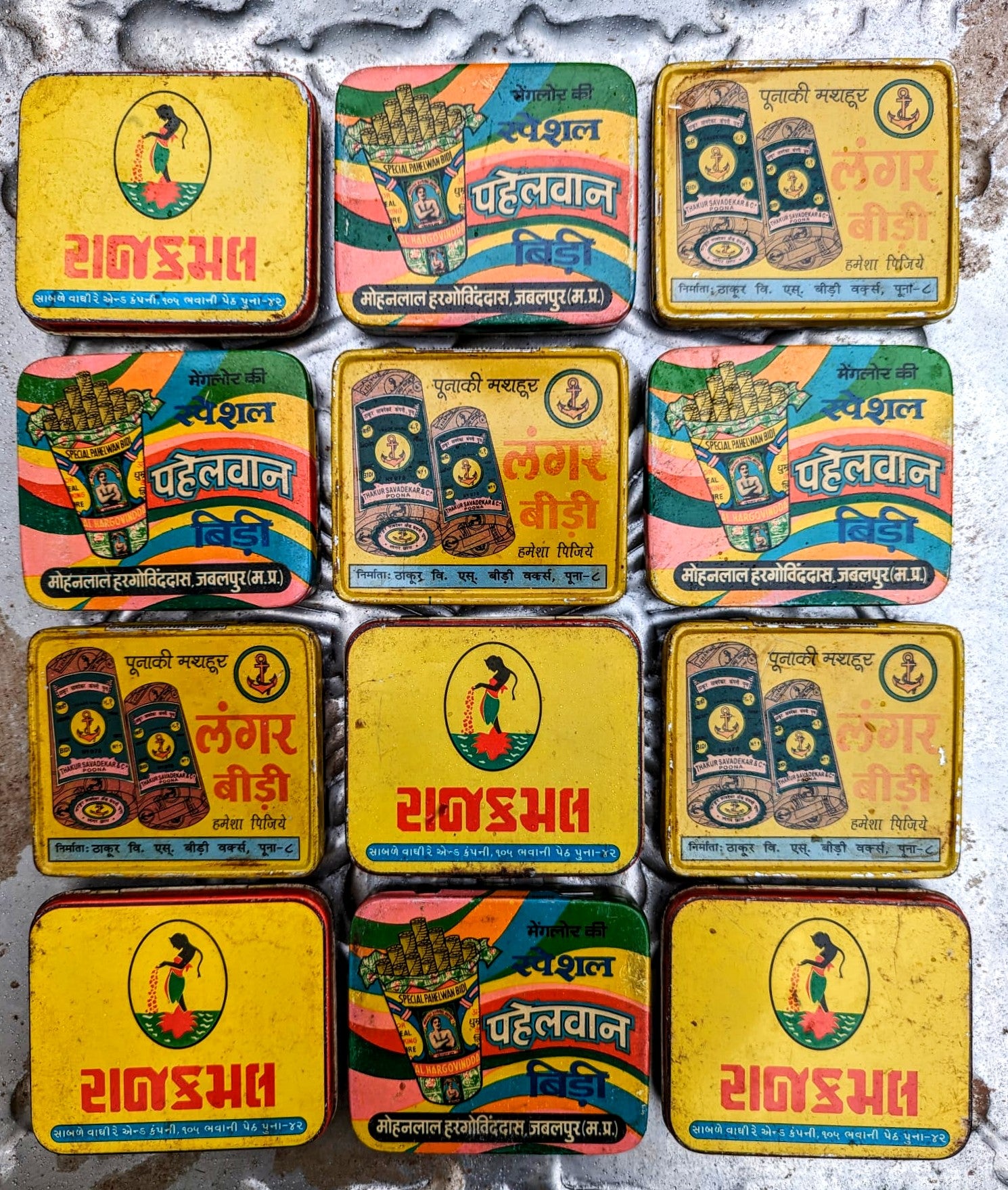 Vintage indian tobacco tins