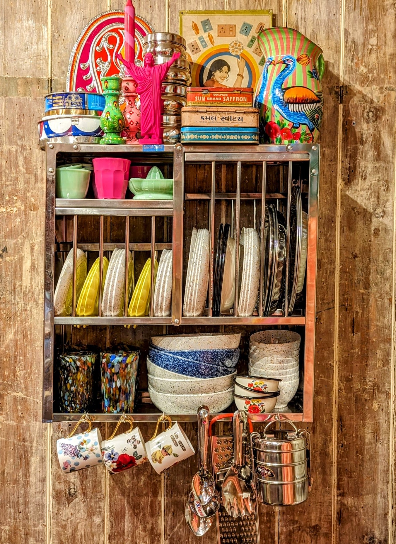 Stainless steel plate rack