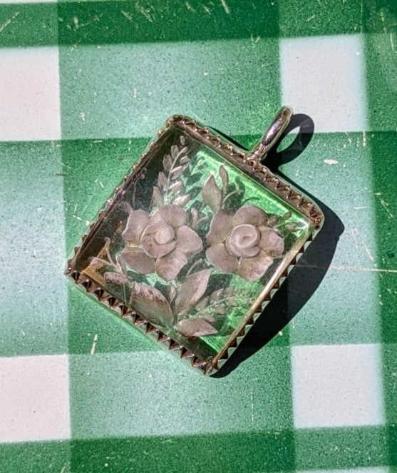 Vintage florals in silver