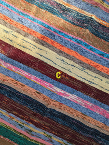 Recycled striped chindi rugs, naturals