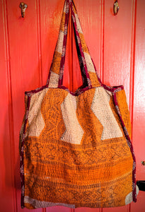 Vintage upcycled kantha bags