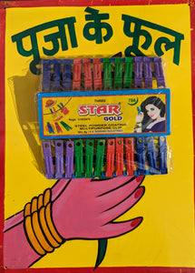 Super indian multi coloured pegs