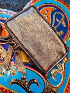 Rainbow metallic leather mobile phone bag