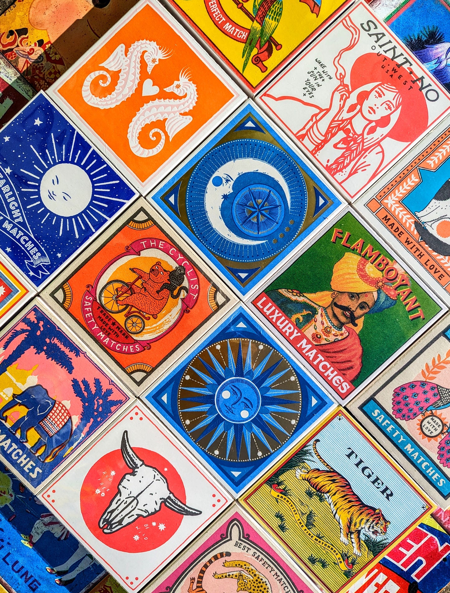 Great vintage packaging style boxes for these luxe large letterpress matches.Designed in the UK using a wide range of illustrators and vintage inspiration.

11cm x 11cm.

Not suitable for children 🔥

 

 

archivist matches