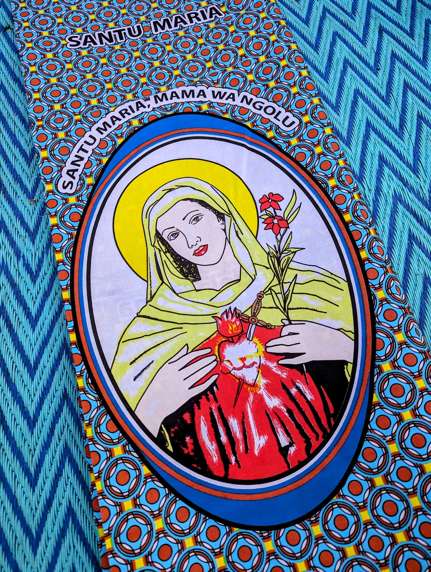 Religious African wax fabric