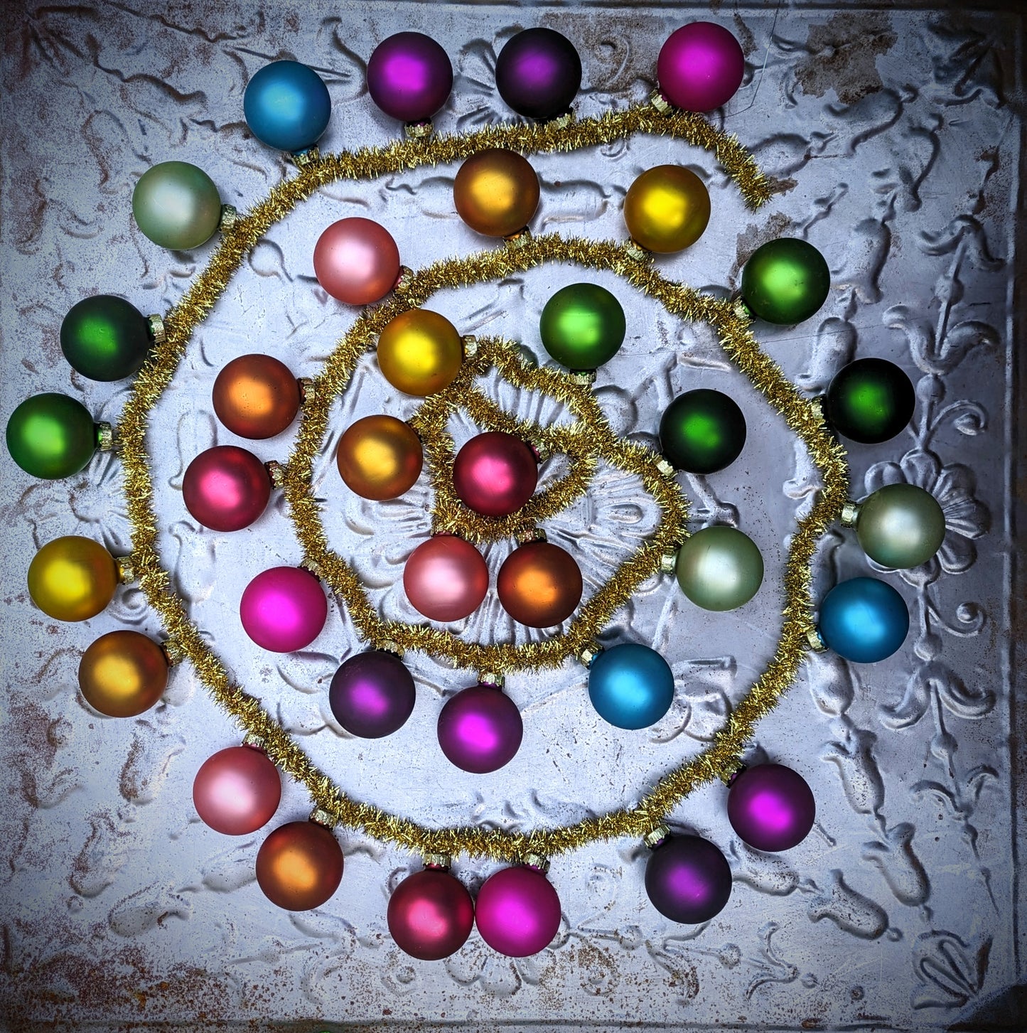 Big and beautiful rainbow tinsel garland