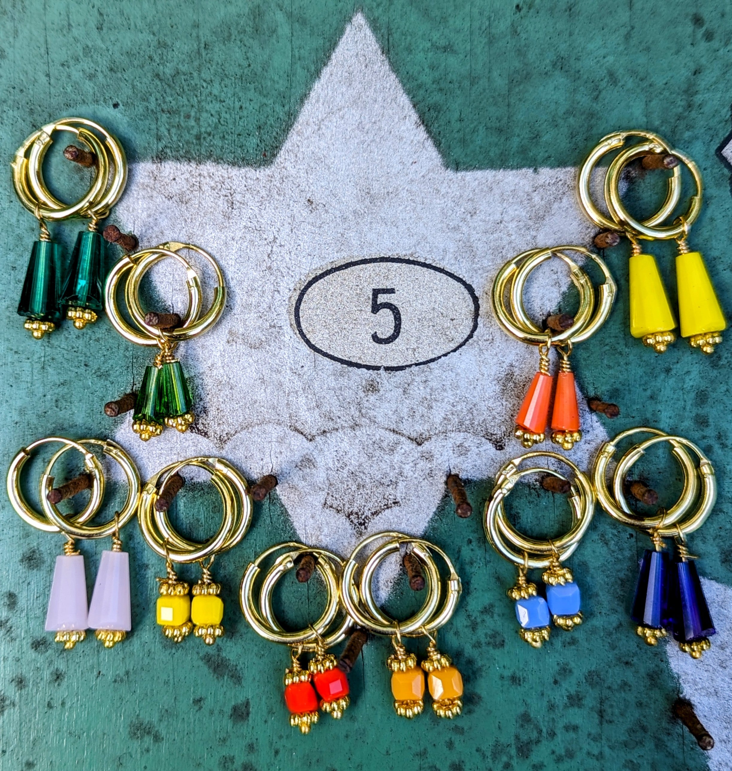 Swaro gold plated hoops