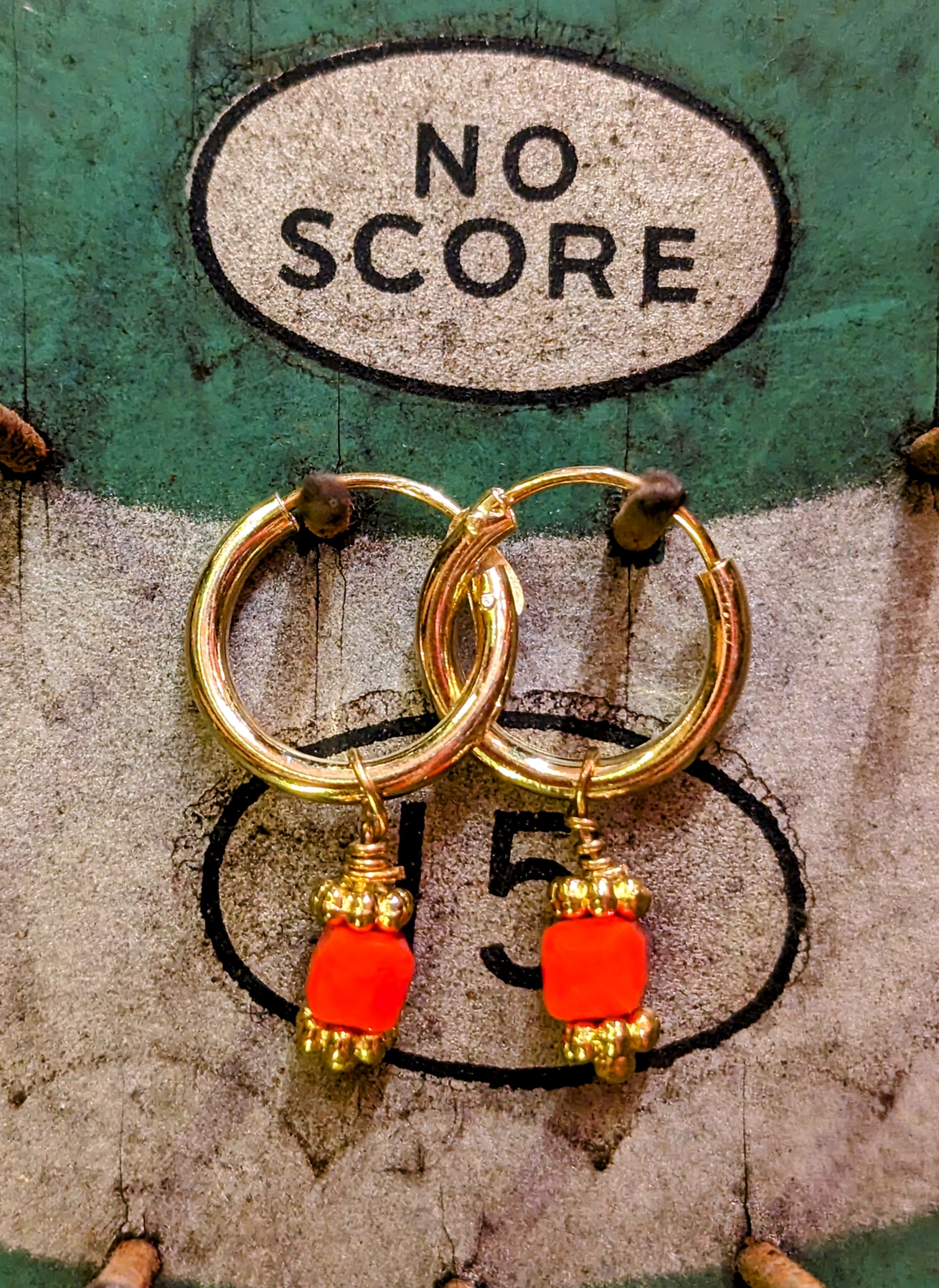 Swaro gold plated hoops