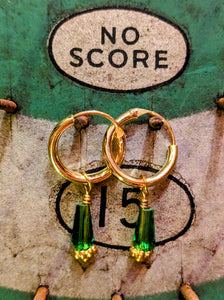 Swaro gold plated hoops