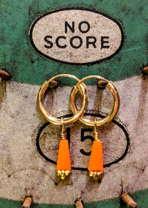 Swaro gold plated hoops
