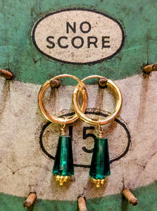 Swaro gold plated hoops