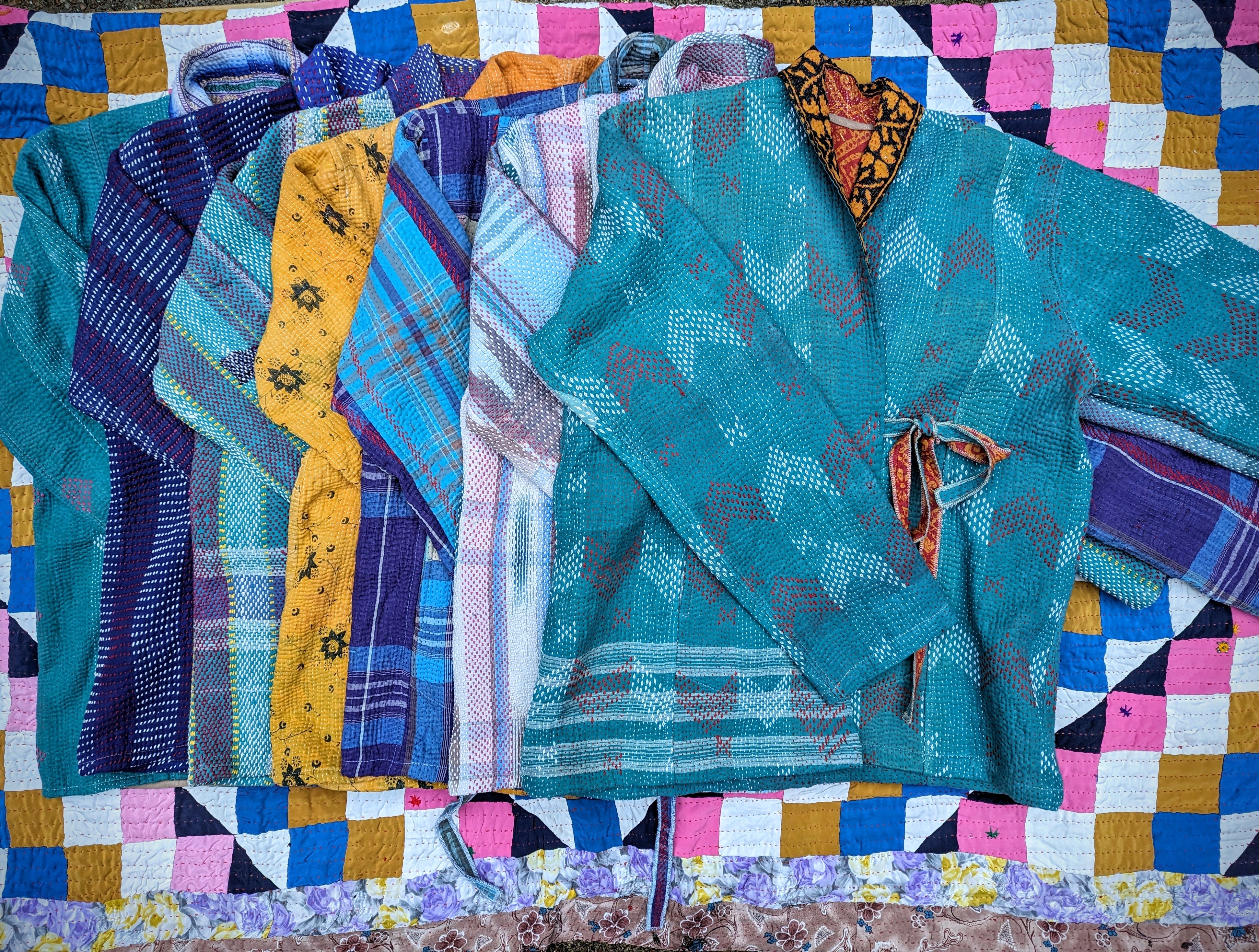 Kantha wrap jacket