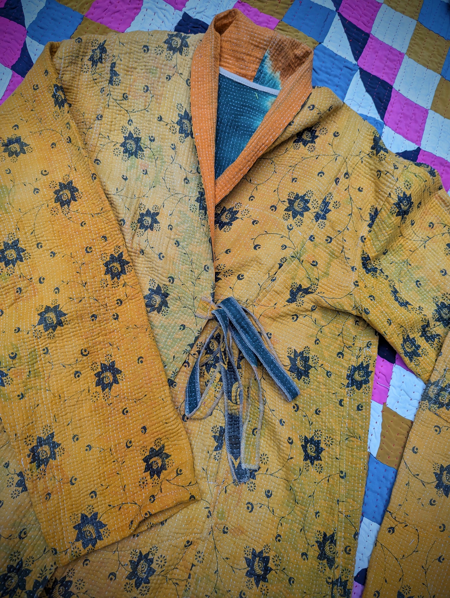 Kantha wrap jacket