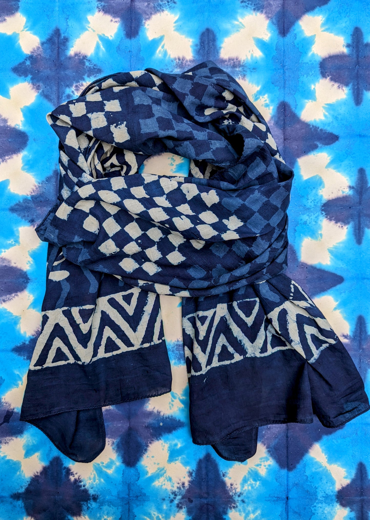 *SALE* Indigo blockprint scarf
