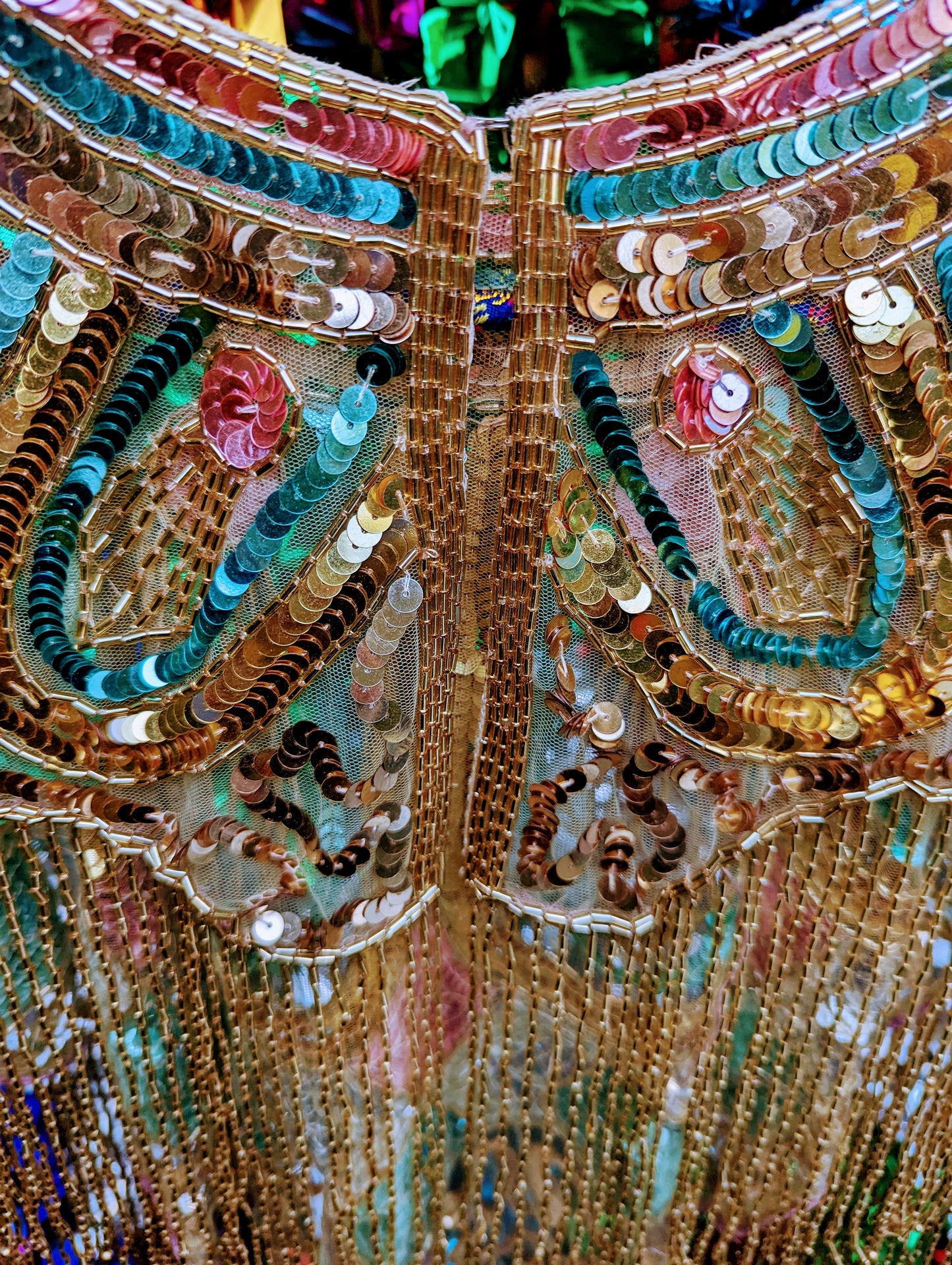 Disco dolly scallop sequin cape