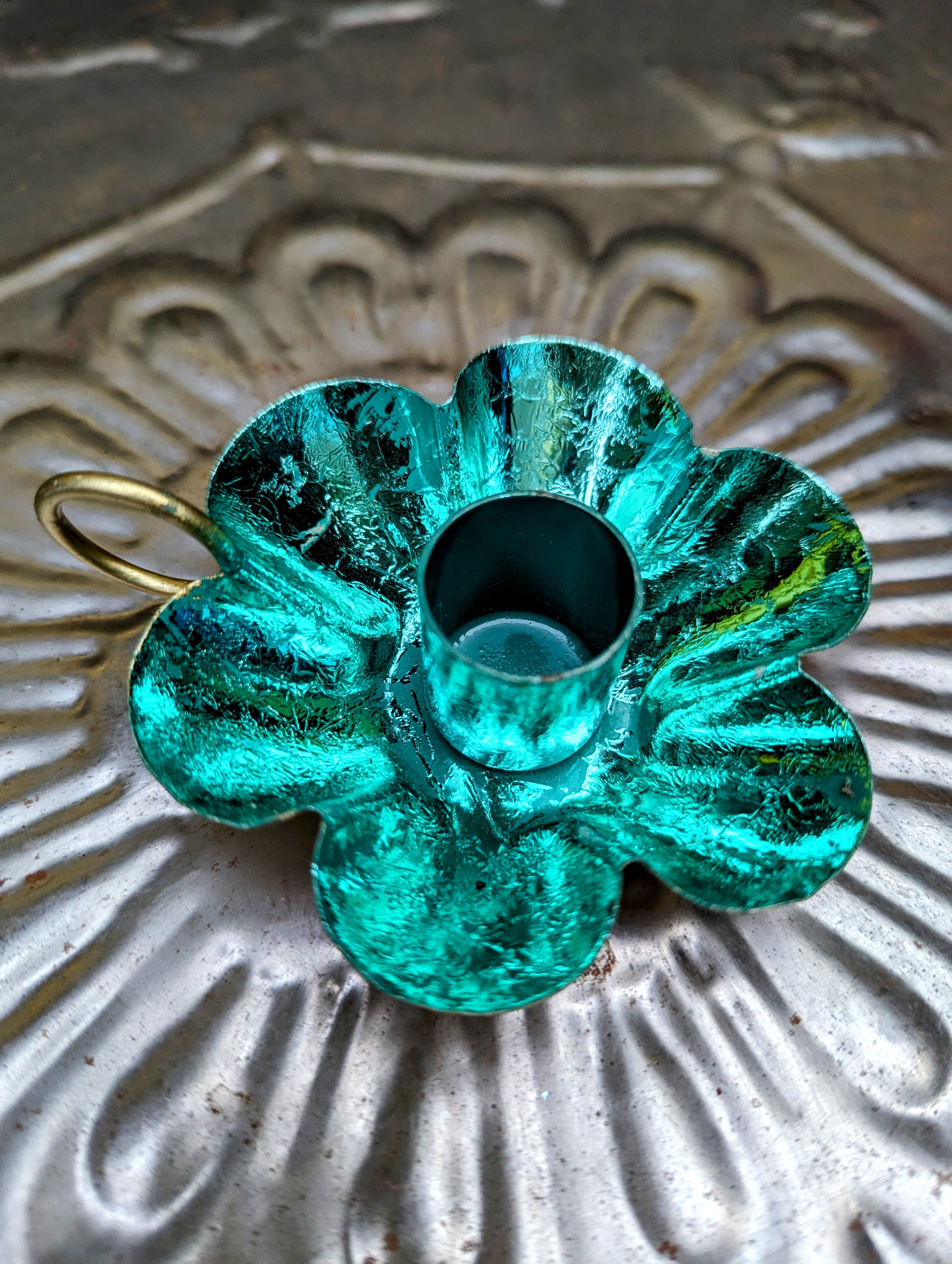 Foiled and fancy candle holders - small