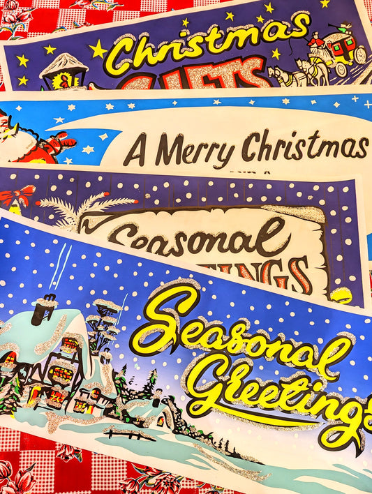 Glitter Xmas banners